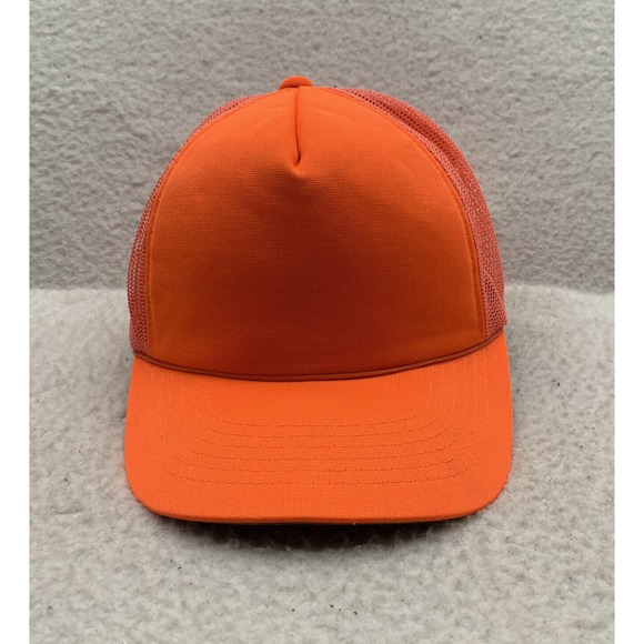 Youngan Other - VTG Youngan Blank Snapback Trucker Hat Orange High-Vis Hunting Foam Trucker Rope